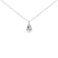 Collar con colgante de zapato de bebé con acento de diamante en oro blanco de 14 quilates