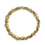 Pulsera de Diamantes y Esmalte Verde de Oro Amarillo de 18K - 7 Pulgadas