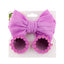 Personalized girl fashion glasses, baby headband set, sun visor - Korvel