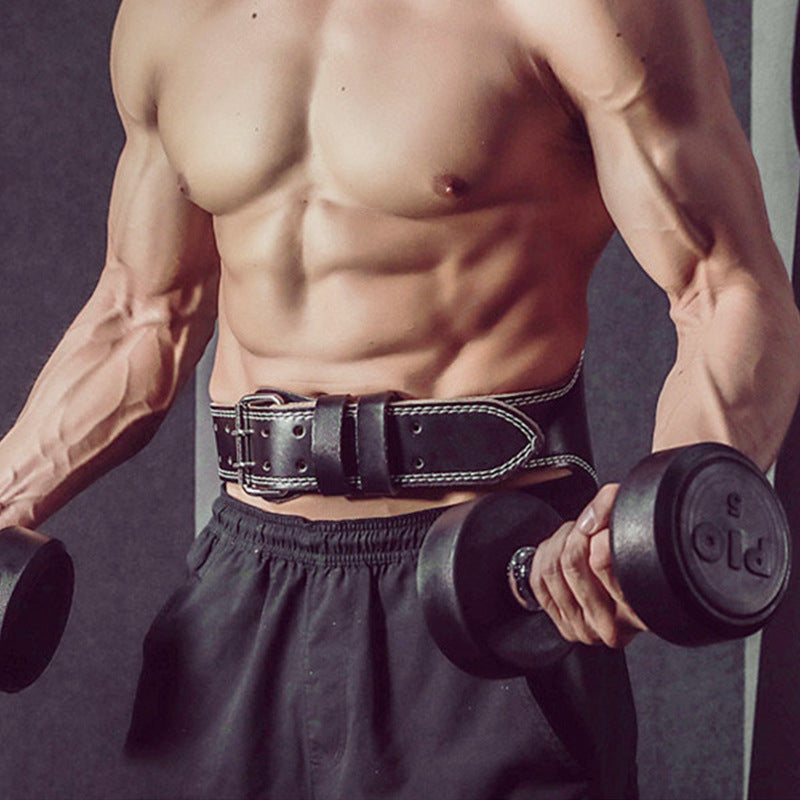 Premium PU Leather Weightlifting Belt for Men and Women