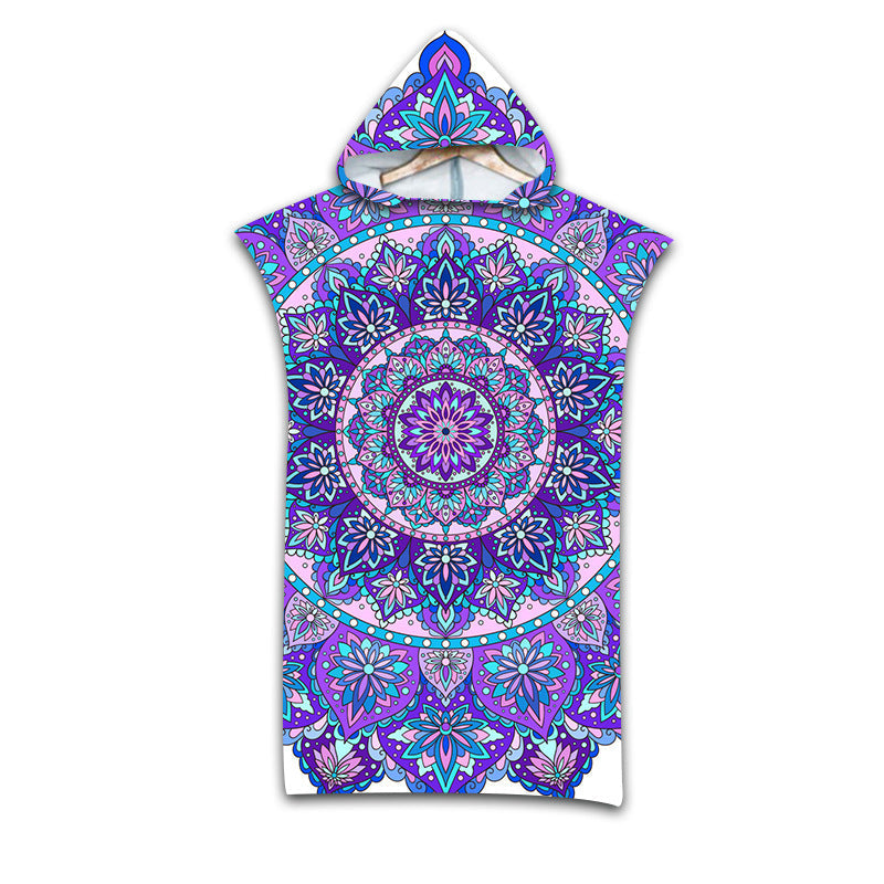 Wearable Pattern Beach Towel for Swimming and Relaxation