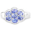 1.19 Carat Genuine Tanzanite .925 Sterling Silver Ring