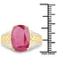 Anillo de Rubí Lleno de Vidrio de 7.50 Quilates Elegante en Plata Esterlina