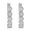 Pendientes de aro zig-zag de diamantes de 1/2 quilate en oro de 14 quilates