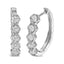 Pendientes de aro zig-zag de diamantes de 1/2 quilate en oro de 14 quilates