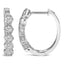 Pendientes de aro zig-zag de diamantes de 1/2 quilate en oro de 14 quilates