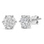 Pendientes de diamantes en corte pie de 14K oro blanco 1.00 Cttw