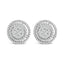 14K Gold Diamond Cluster Double Halo Stud Earrings