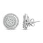 14K Gold Diamond Cluster Double Halo Stud Earrings
