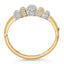 Pulsera de Brazalete de Domo Graduado de Diamante de Oro de 18K