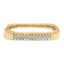Bracelet jonc en or jaune 14K avec diamants - 1 1/4 Cttw