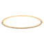 Bracelet jonc demi-éternité en or jaune 14K avec diamants - 7,75"