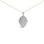 Collar de Pendant con Diamantes en Forma de Pera de Oro de 14K - 20"
