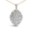 Collar de Pendant con Diamantes en Forma de Pera de Oro de 14K - 20"