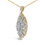 Collar de Pendant con Diamantes en Forma de Pera de Oro de 14K - 20"