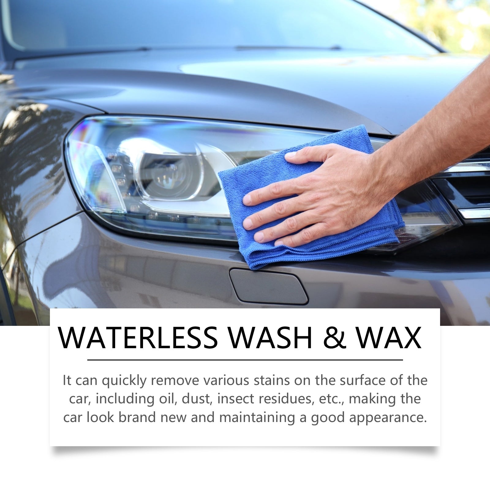 Waterless Car Wash Cleaning Set, Car Wash Cleaning And Decontamination Mild Decontamination Car Bright Cleaner - Korvel