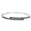 Bangle en argent sterling .925 avec diamant noir véritable de 4,00 carats