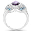 Bague en Améthyste et Topaze Bleue de 3,06 Carats