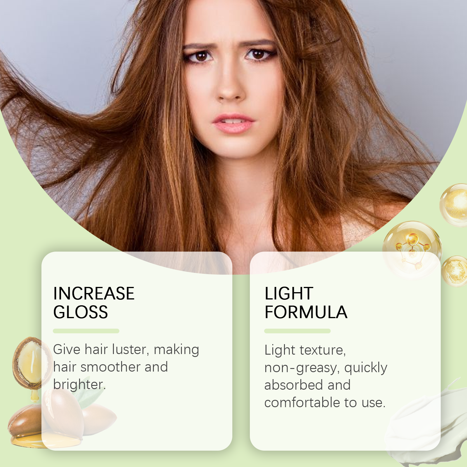 Nourishing Hair Mask Moisturizes And Moisturizes Hair, Fluffy, Soft, And Glossy Hair Mask - Korvel