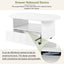 ON-TRANS flexible cream style coffee table with 2 brake wheels, drawers, large storage space, white, 39.37 '' x 23.6 '' - Korvel