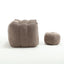 Soft Bean Bag Chair with High Resilient Foam(Chips)for living room and bedroom,Comfortable Square Lazy Sofa with Footstool - Korvel