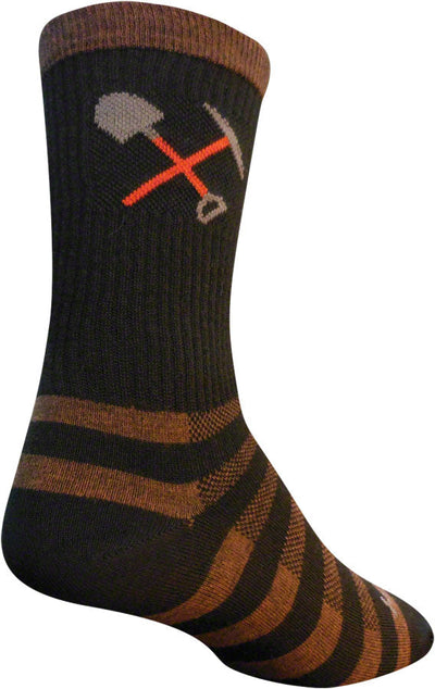 Chaussettes en Laine SockGuy Trail Maintenance - 6" Noir Grand/X-Large