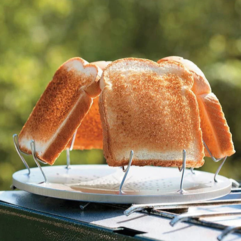 Simple Portable Stainless Steel Toast Rack Outdoor Camping Toaster Folding Portable Grill Multi-Purpose Stove Grill High Quality - Korvel