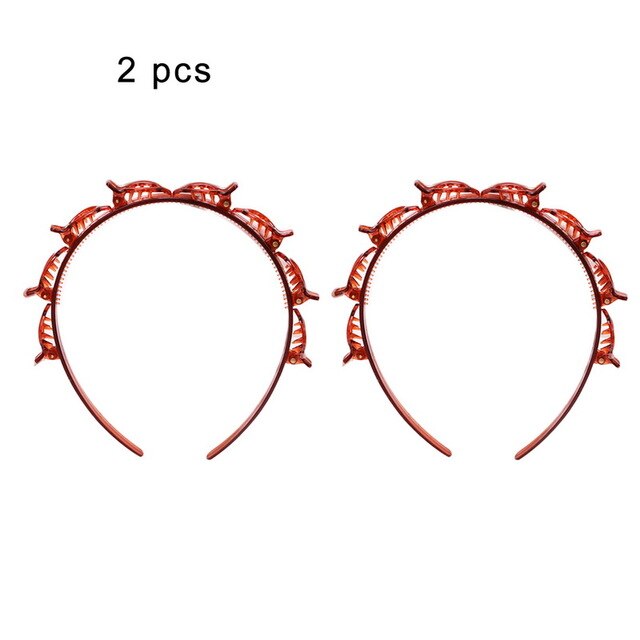 Black Braider Hair Clip Burst Pin Hairdo Bring Hair Hoop Multi-storey Wisp Air Weave Head Hoop Styling Tool - Korvel