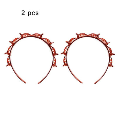 Black Braider Hair Clip Burst Pin Hairdo Bring Hair Hoop Multi-storey Wisp Air Weave Head Hoop Styling Tool - Korvel