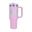 40 oz Insulated Tumbler with Straw, Handle & Lid – Stainless Steel, Hot & Cold Drinks, Fits Car Cup Holders - Korvel