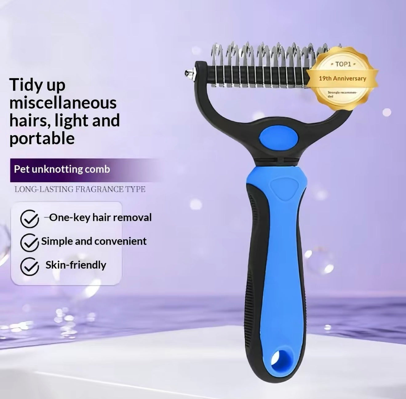 PawEase Dematting Brush for Dogs and Cats