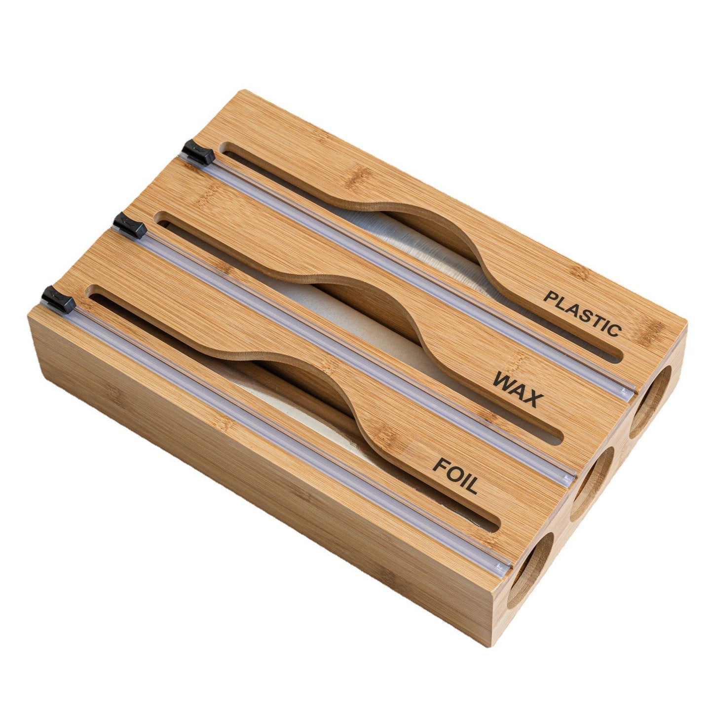 Premium Bamboo and Wood Cling Film Cutter