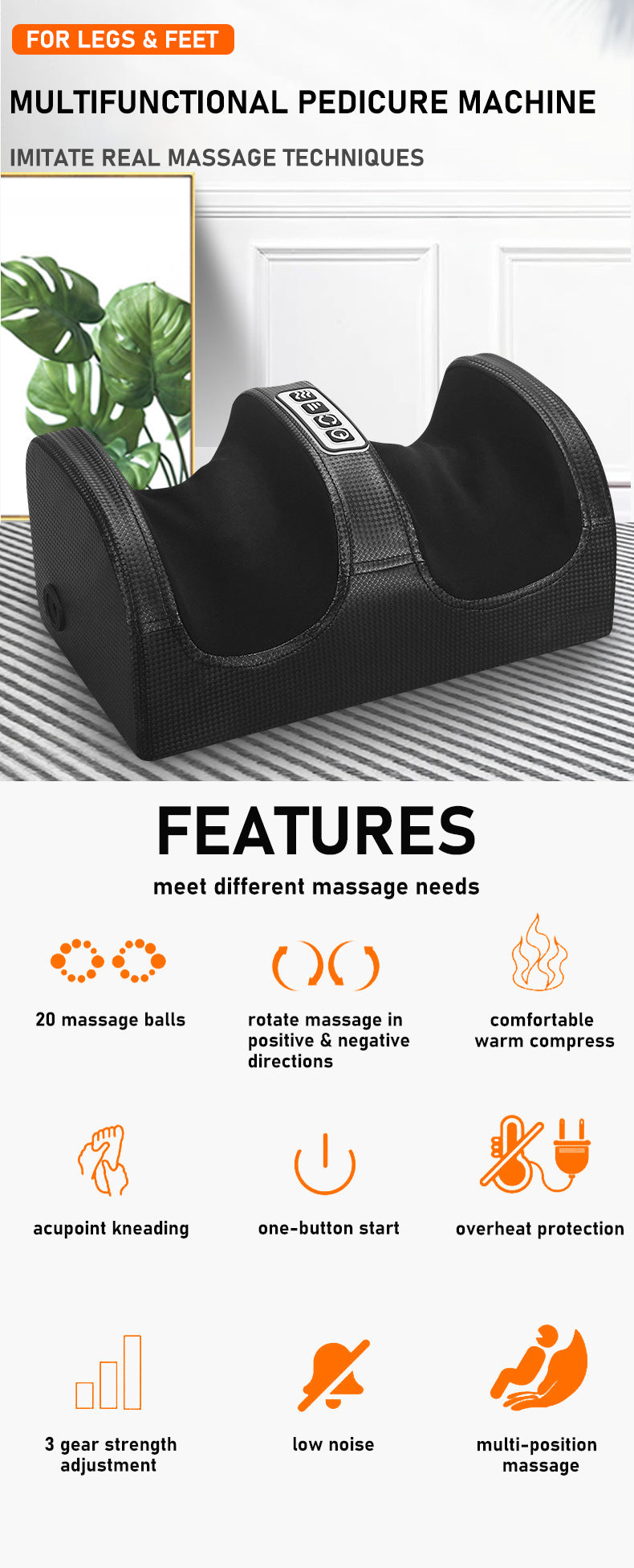 Lingtou Shiatsu Foot Massager Spa Bath Machine