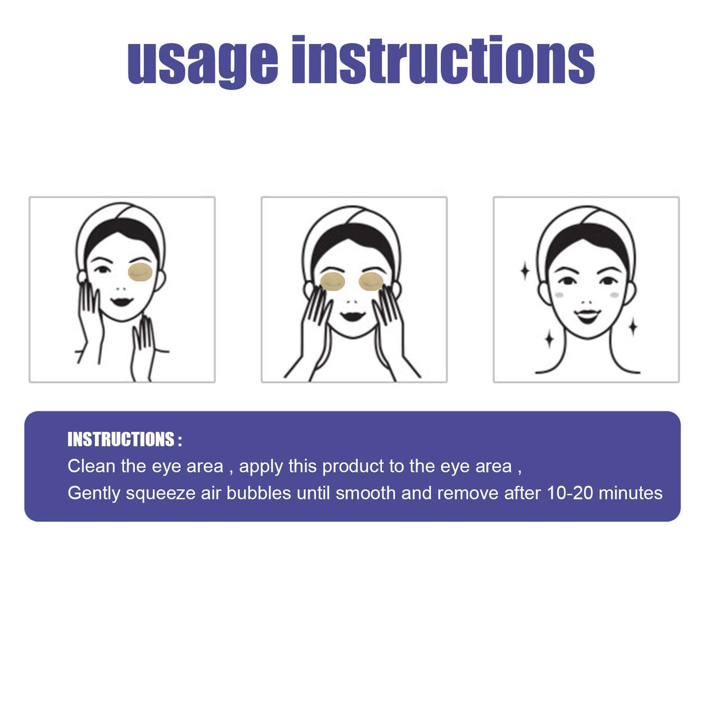 Blueberry Lutein Eye Care Patch, Relieve Eye Fatigue Cold Compress Sleep Eye Care Close Eye Mask Patch - Korvel