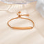 Stainless steel personalized engraved three color curved bracelet simple and personalized women's bracelet - Korvel