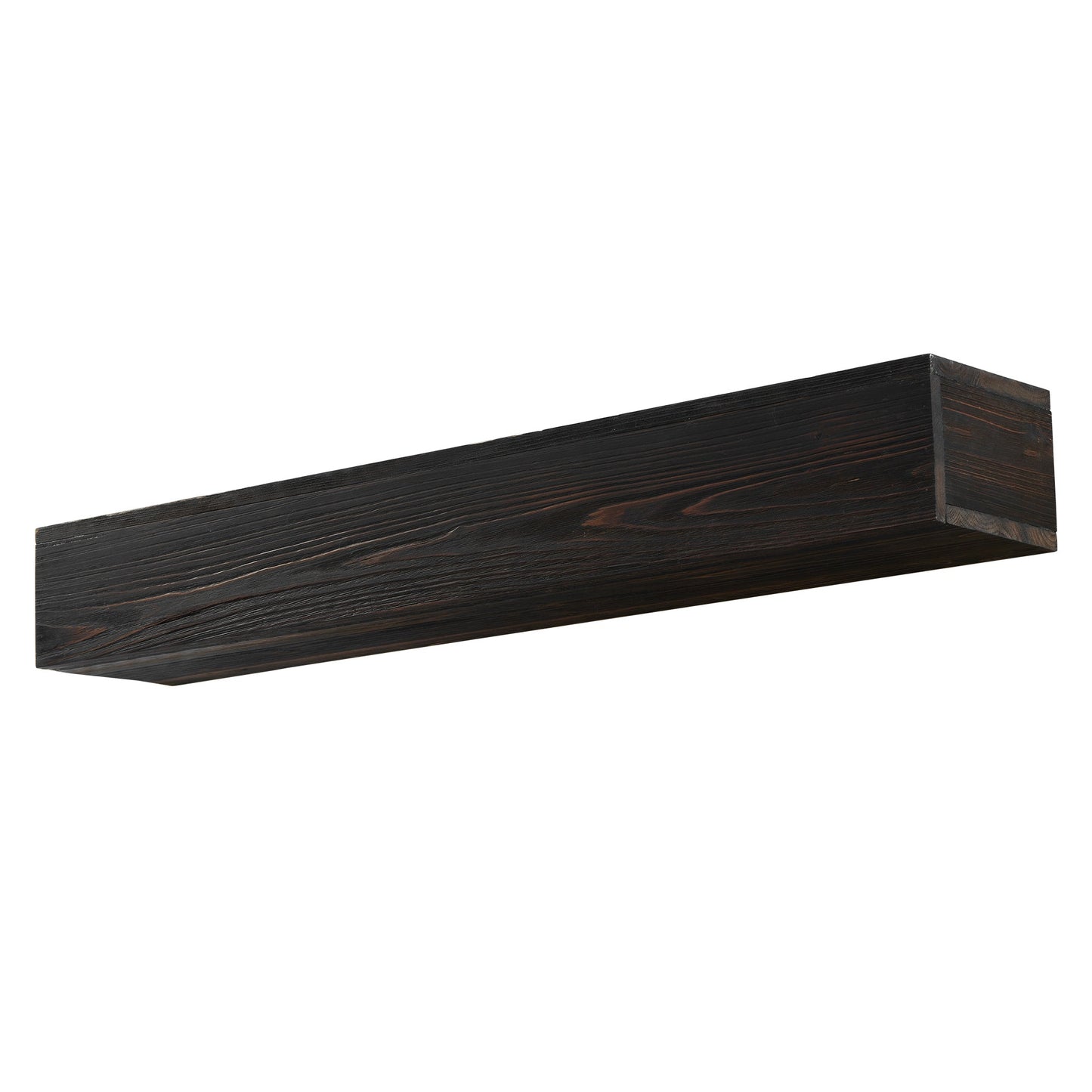 72" Rustic Wood Fireplace Mantel - Wall-Mounted Floating Shelf
