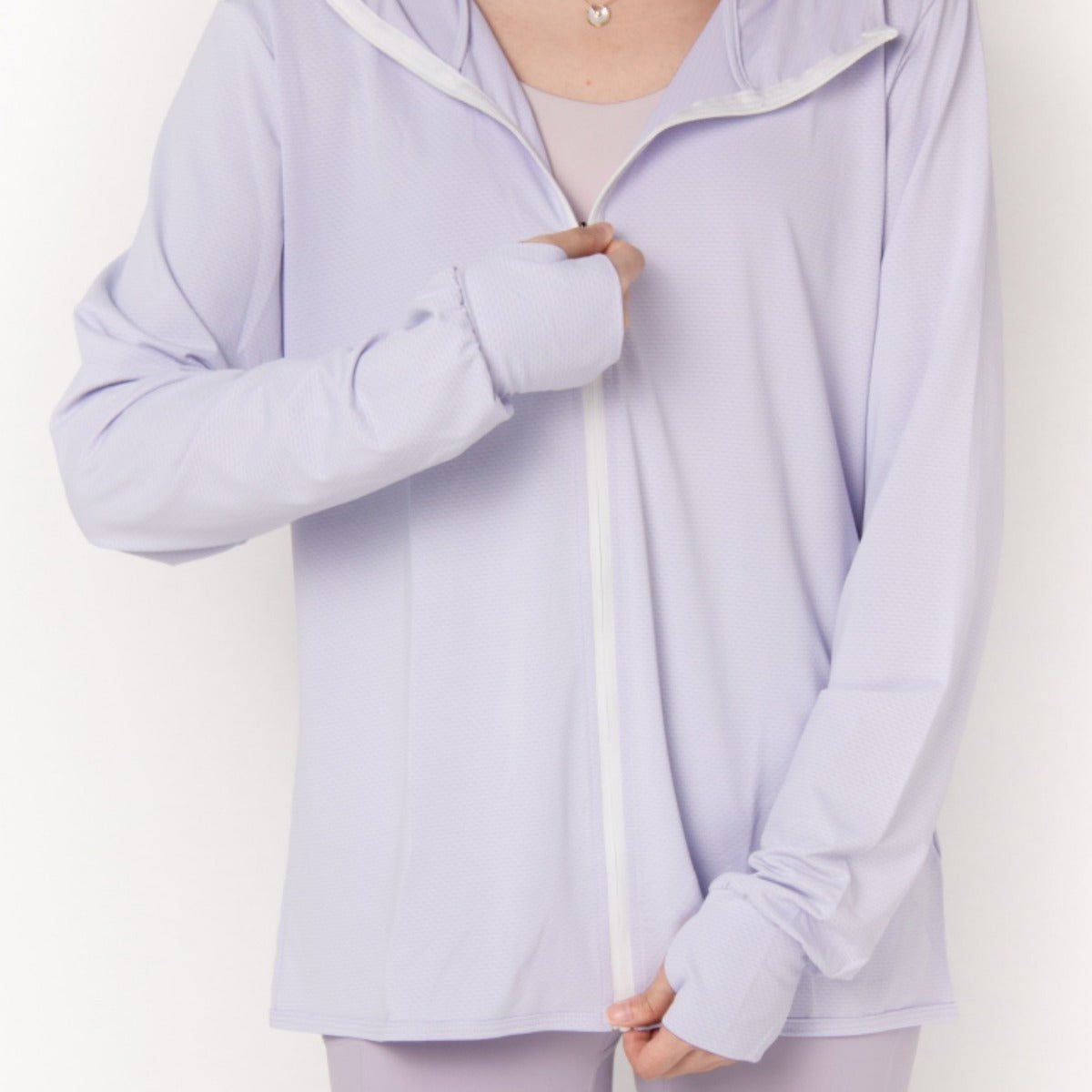 Cardigan à capuche tricoté protecteur UV