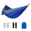 Light double nylon camping hammock with straps. Great for trips, beach, yard & garden. - Korvel