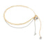 Ins style double-layer pearl retro love bow tassel Waist chain - Korvel