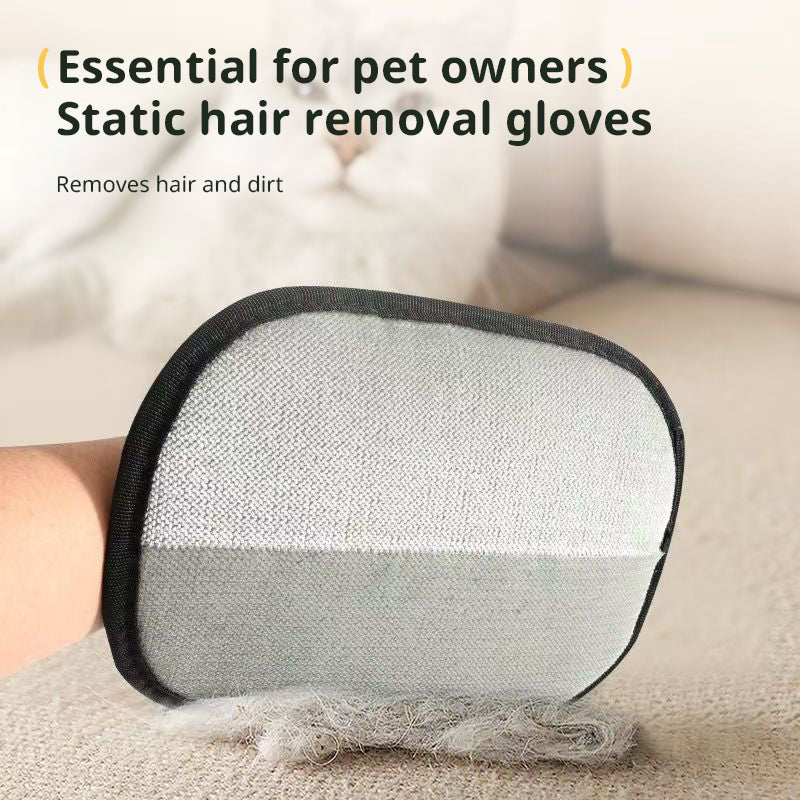 Static Pet Hair Removal Gloves - 3-in-1 Grooming, Deshedding & Multi-Surface Hair Remover for Dogs & Cats - Korvel