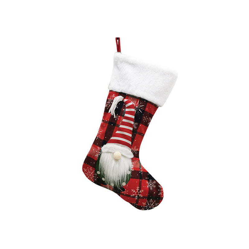 Calcetín de Navidad Premium de Muñeca Sin Rostro - Bolsa de Regalo Grande
