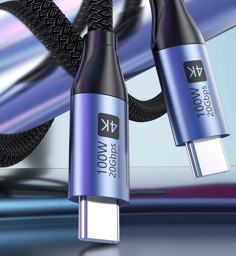 Data cable 100W mobile phone computer fast charging hard drive high-speed transmission 4k screen mirroring - Korvel