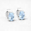 Boucles d'oreilles en argent sterling avec aquamarine véritable de 0,72 carat
