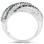 1.25 Carat Blue & White Diamond Sterling Silver Engagement Ring