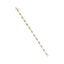 Bracelet en argent sterling plaqué or jaune 10K avec sertissage en diamant - Taille 7"