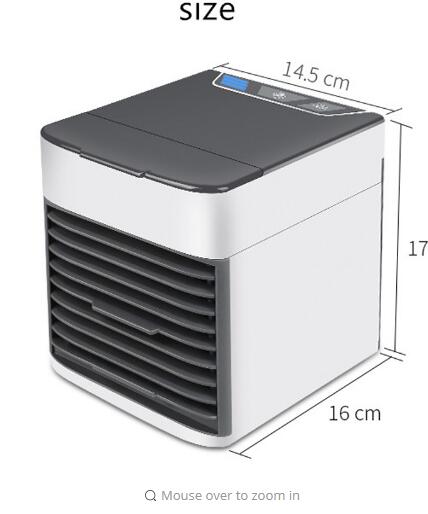 USB Mini Portable Air Conditioner Humidifier Purifier 7 Colors Light Desktop Air Cooling Fan Air Cooler Fan for Office Home - Korvel