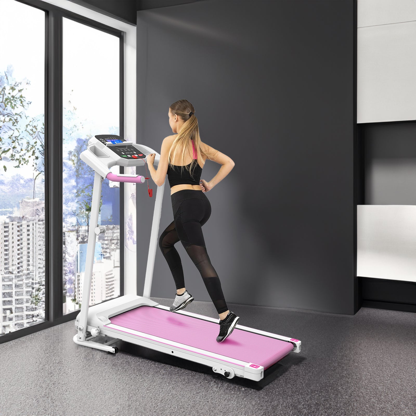 Foldable Treadmill 2.5HP Electric Folding Treadmill Running Walking Machine for Home Gym, Max 265 LBS Weight Capacity - Korvel