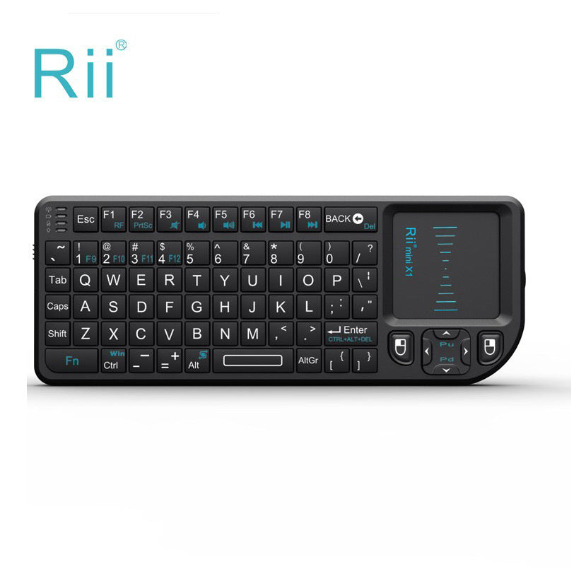 Rii X1 Mini Wireless Keyboard with Mouse Touchpad Remote Control for Home Office, Business, and HTPC Laptops - Korvel
