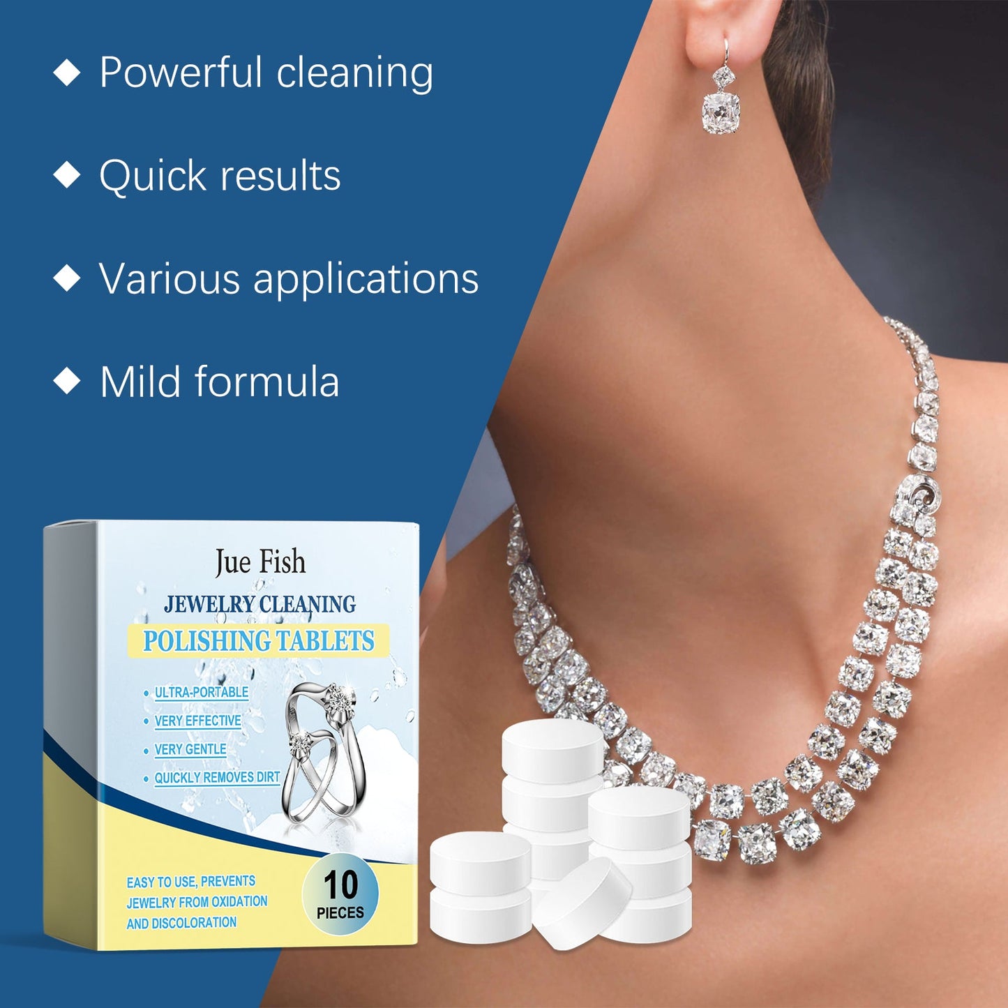 Jewelry Cleaning Effervescent Tablet Jewelry Cleaning Decontamination Anti-Oxidation Jewelry Maintenance Cleaning Tablet - Korvel