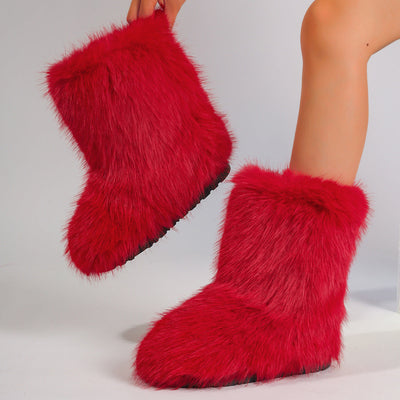 Botas de Nieve de Media Peli para Mujeres